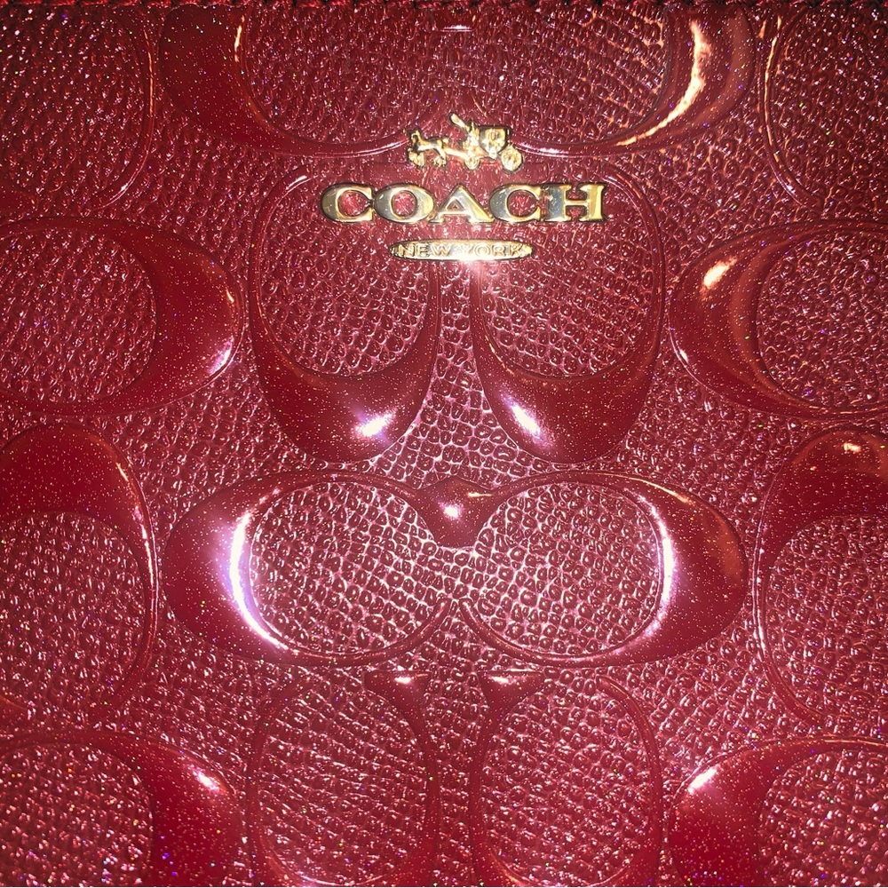 Coach Red Leather Clutch Bag - Picture 2 of 6